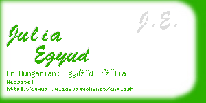 julia egyud business card